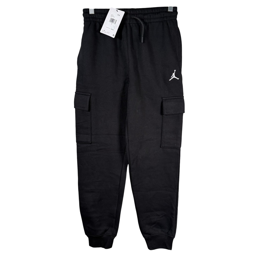 Jordan Pants Cargo Sweatpants Boys Size Medium Black Fleece Joggers‎ Jumpman NEW